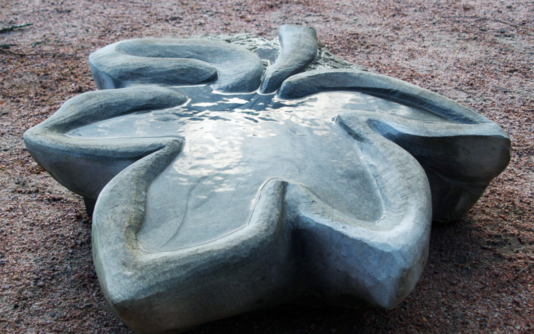 Stone bird bath