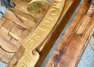 Bradford Golf Club Hand-crafted oak golf course clock