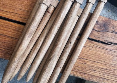 Handmade oak pegs