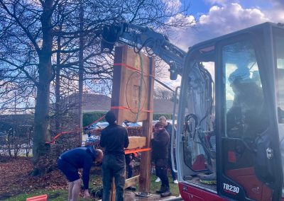 Bradford Golf Club Hand-crafted oak golf course clock