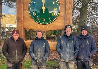 Bradford Golf Club Hand-crafted oak golf course clock