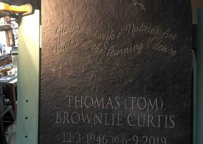 Leaping salmon headstone