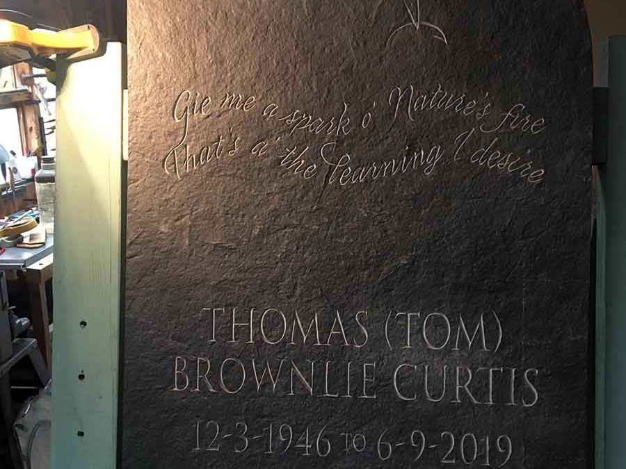 Leaping salmon headstone