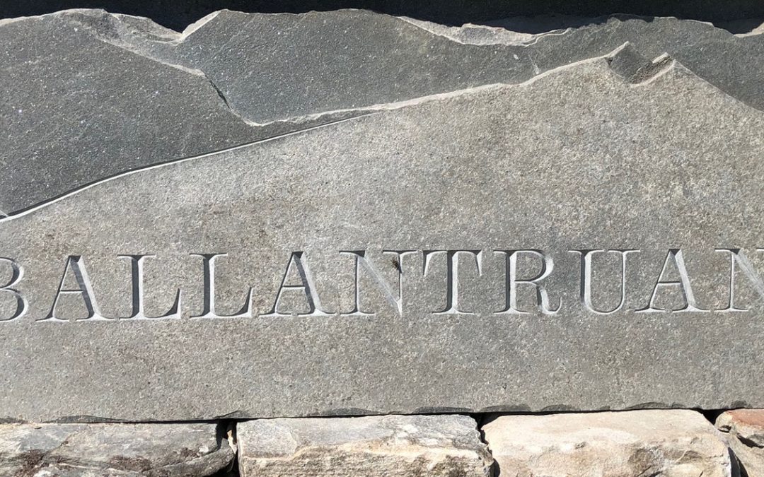 Mountain range house sign