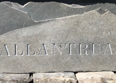 Mountain range house sign