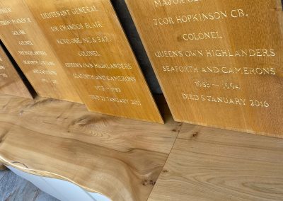 Military Honours carved panels