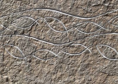Live-edged headstone