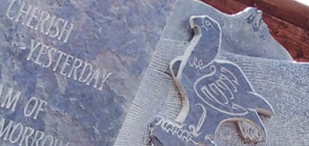 Golden Eagle garden sculpture