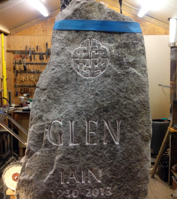 Field stone memorial