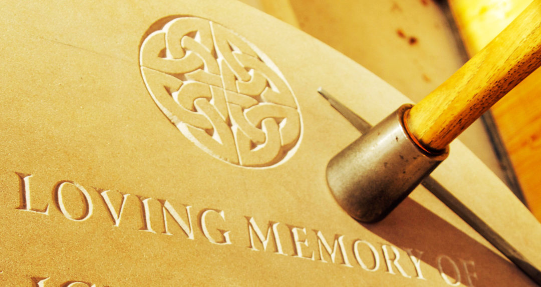 Celtic knot headstone